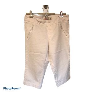 Point Zero Nicole Benisti White Capri Jeans